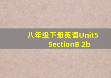 八年级下册英语Unit5 SectionB 2b